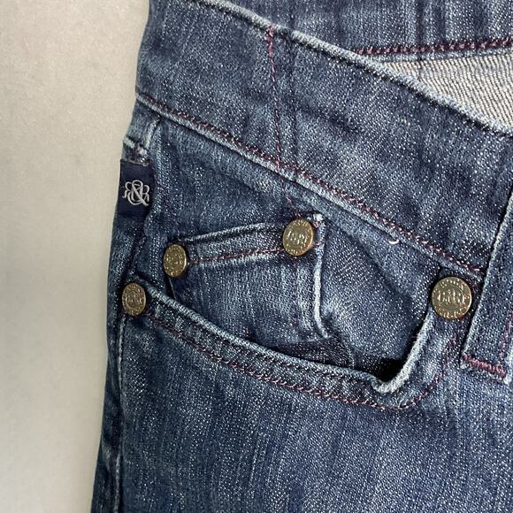 Rock and Republic Womens Size 29 Purple Embroidered Denim Bootcut Jeans mn, - Picture 6 of 14